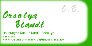 orsolya blandl business card